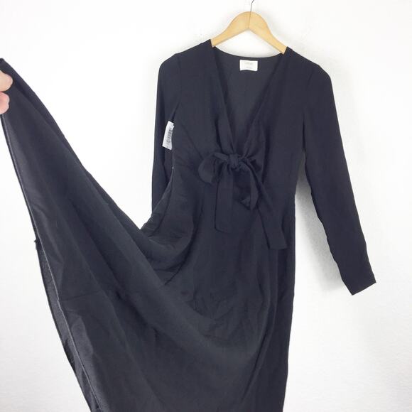 NWT Aritzia Wilfred Aubagne Black Midi Dress - Picture 12 of 14